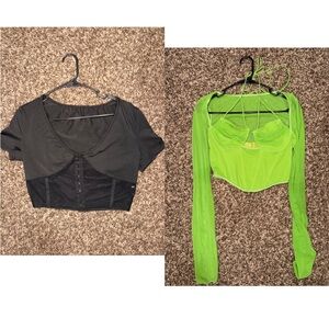 NEW SEXY CORSET SWEETHEART TOP BUNDLE SHEER MESH ETC